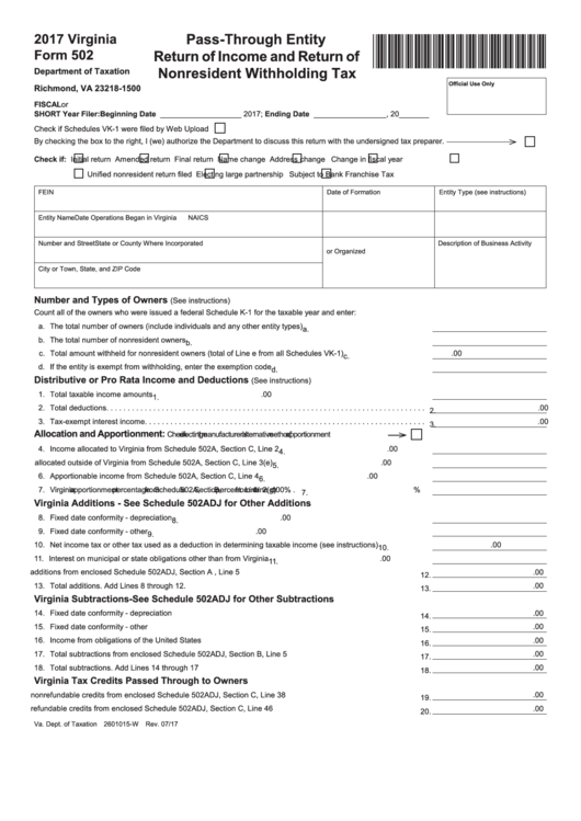 1535 Virginia Tax Forms And Templates Free To Download In PDF