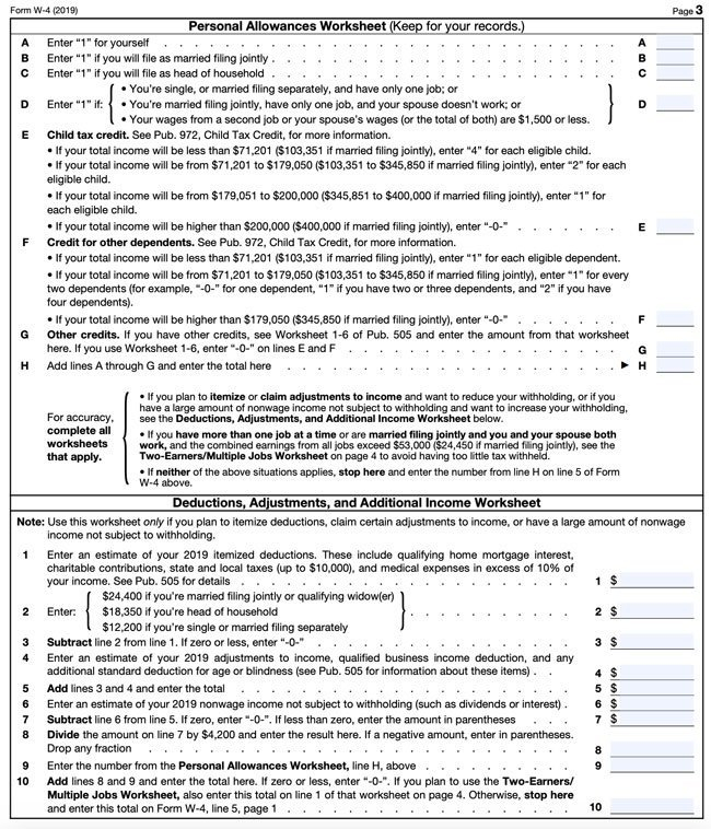 2019 W4 Form How To Fill It Out And What You Need To Know