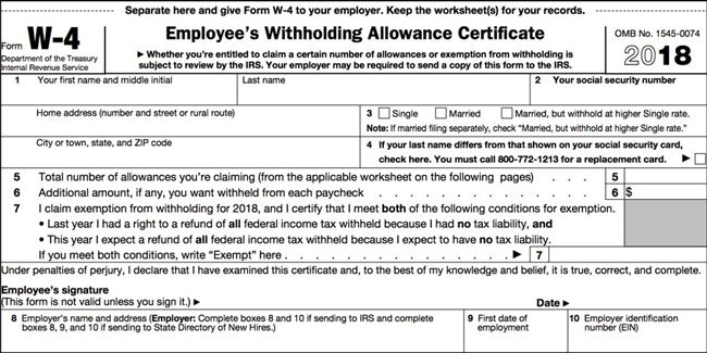 2020 W4 Form How To Fill Out A W4 What You Need To Know Form 