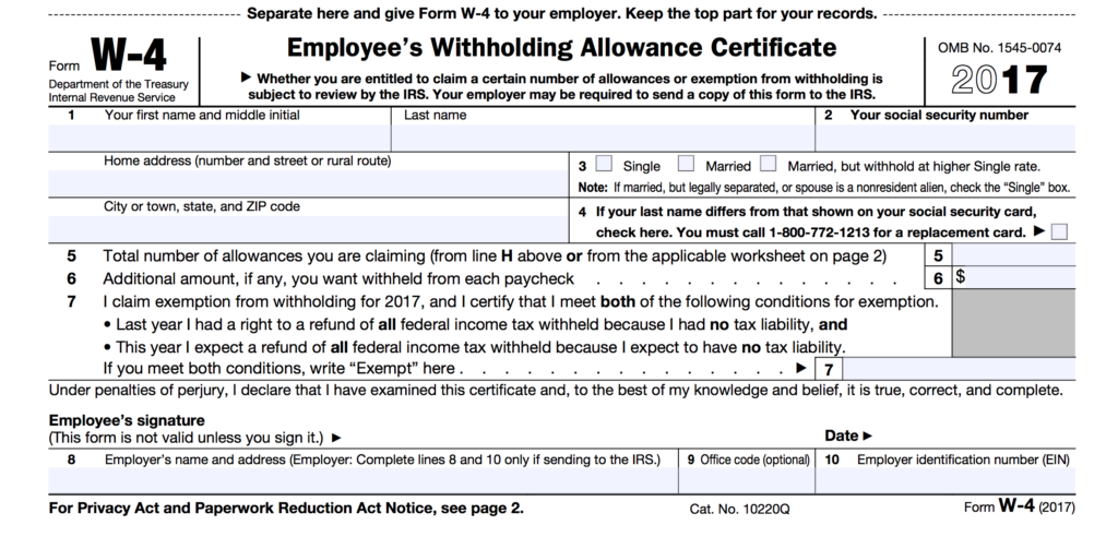 2021 W4 Form Printable W4 Form 2021