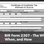 BIR Form 2307 The What When And How