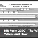 BIR Form 2307 The What When And How