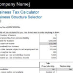 Business Tax Calculator My Excel Templates