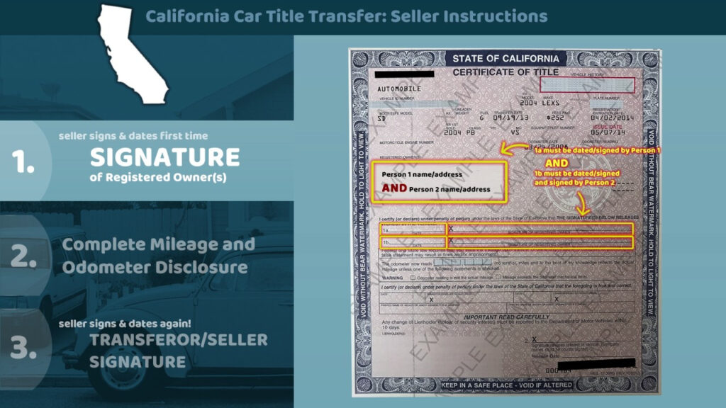 California Certificate Of Title Transfer Seller Instructions YouTube