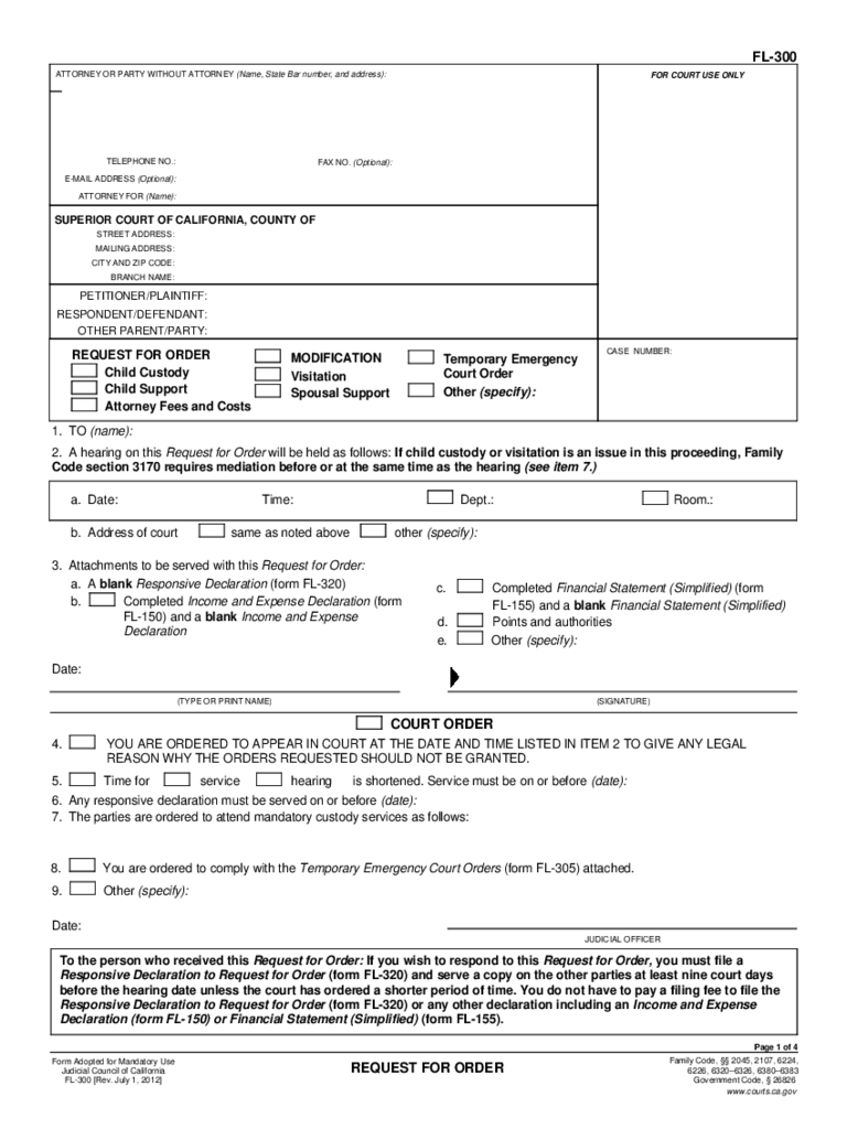 Child Custody Form California Edit Fill Sign Online Handypdf