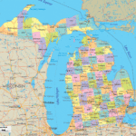 Detailed Political Map Of Michigan Ezilon Maps