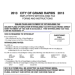 Employer S Withholding Tax Forms And Instructions Grand Rapids City