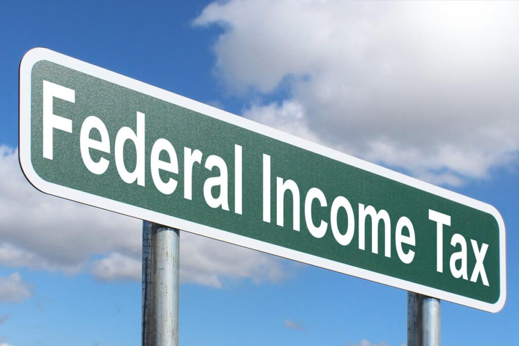 Federal Income Tax Highway Sign Image