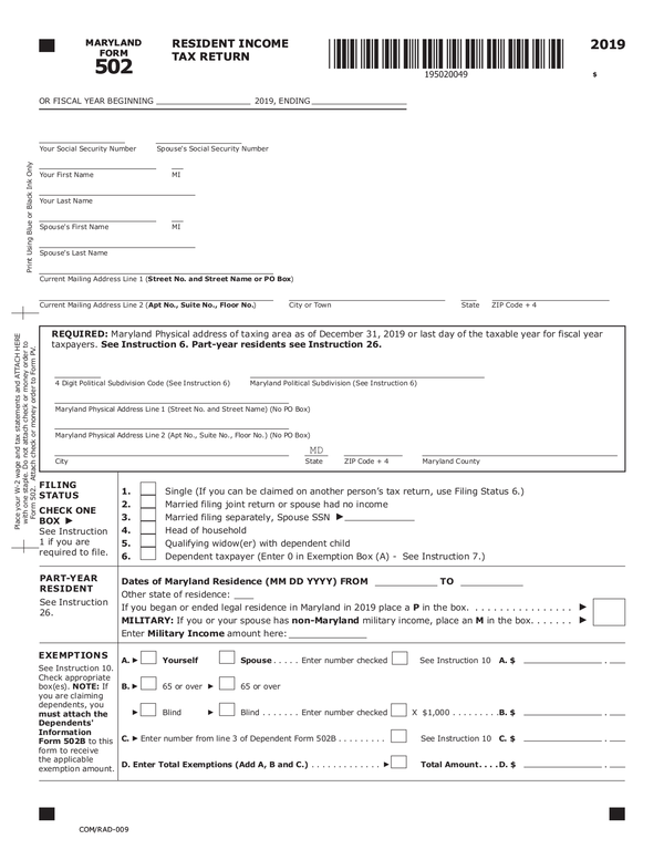 Maryland Employee Tax Withholding Form 2022