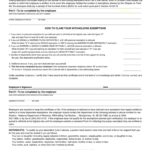 Fillable Employee S Withholding Tax Exemption Certificate Printable Pdf
