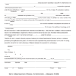 Fillable Form Ad 19 Indiana Affidavit For Reinstatement Of Domestic