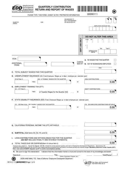 California State Withholding Form Employees