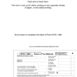 Fillable Form Nys 1 Mn Retun Of Tax Withheld Nys Printable Pdf Download