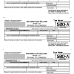 Form 500 A Income Tax Information Return Printable Pdf Download