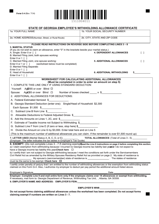 State Tax Withholding Form For Employees