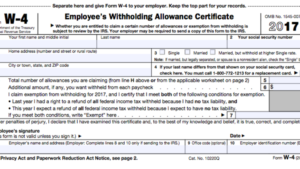 Form W 4 Worksheet Db excel