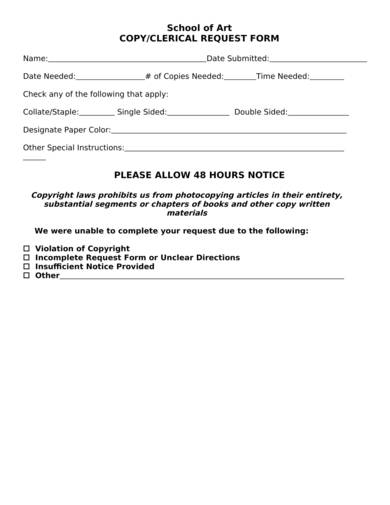 FREE 10 Copy Request Forms In PDF MS Word