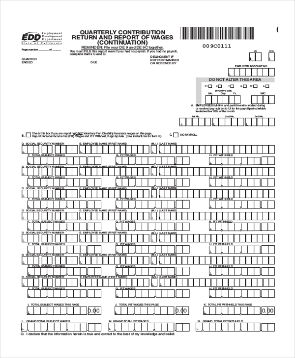 FREE 8 Sample Payroll Tax Forms In PDF Excel MS Word