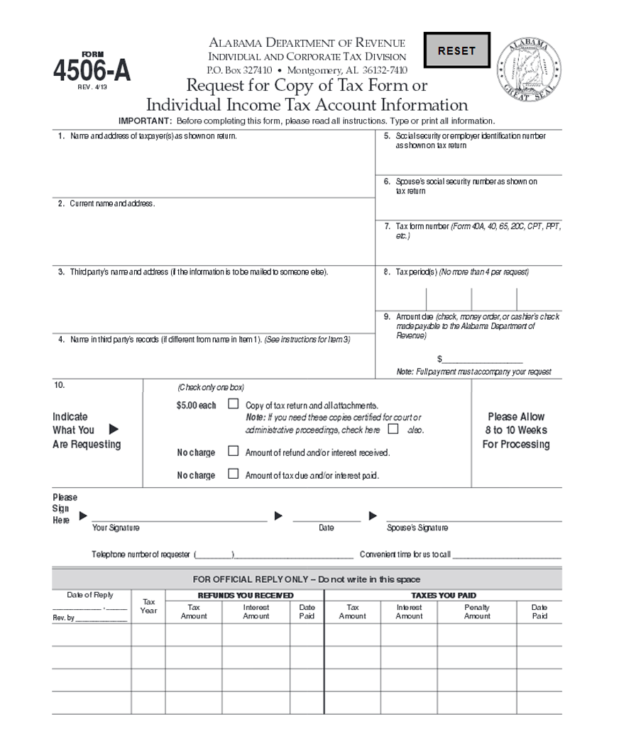 Alabama Federal Income Tax Deduction Worksheet 7578