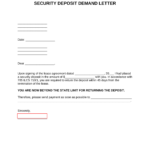 Free Illinois Security Deposit Demand Letter PDF Word EForms