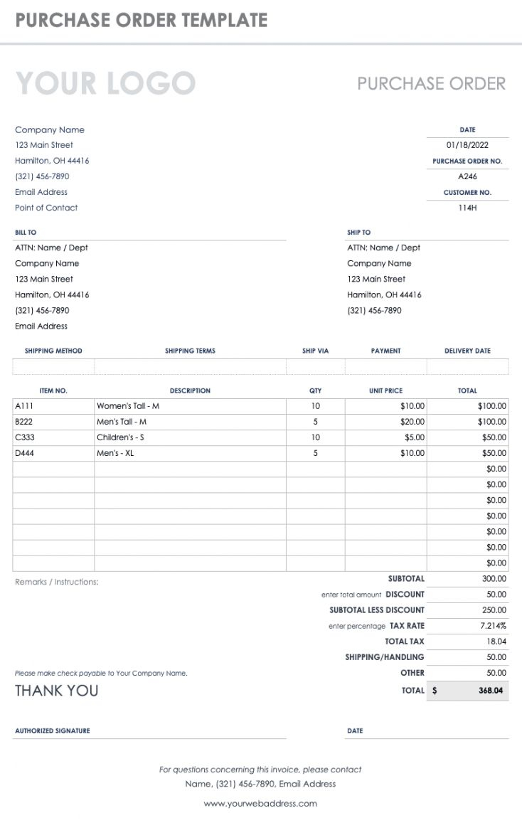 Get Our Example Of Restaurant Order Forms Template Purchase Order 