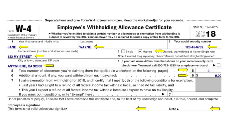 How To Complete Forms W 4 Attiyya S Ingram AFC