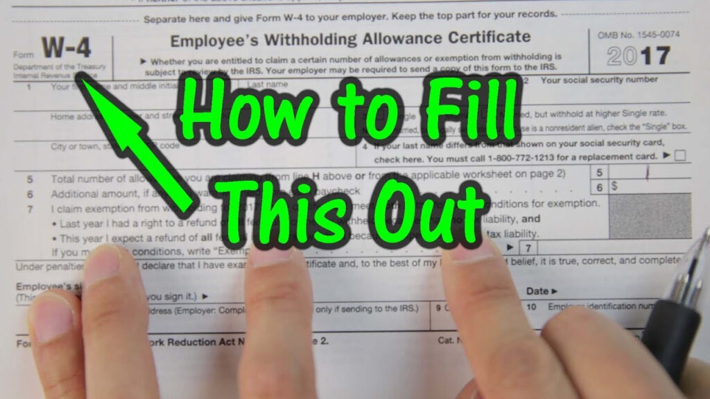 How To Fill Out Your W4 Tax Form YouTube