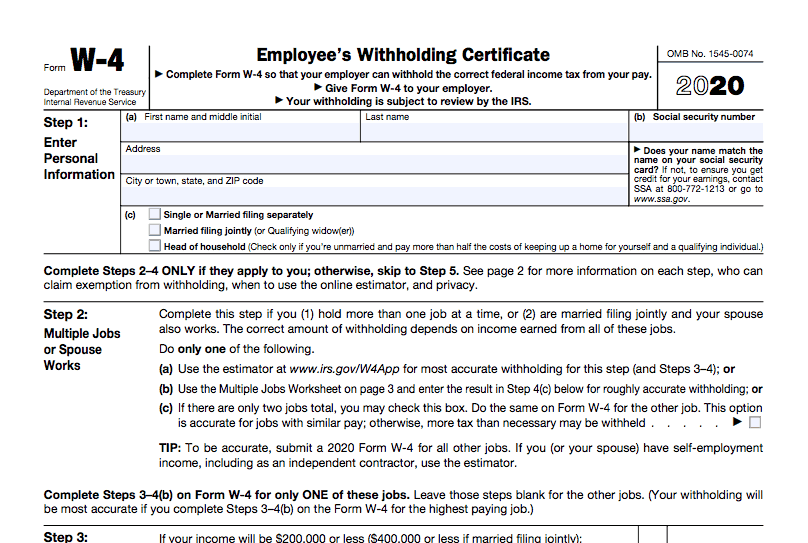 Idaho Withholding Forms For 2020 W4 Form 2021