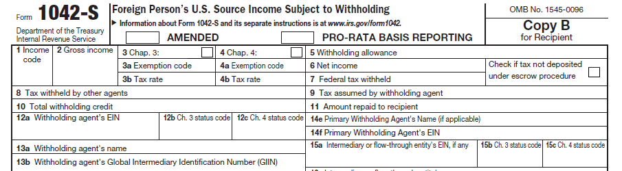 IRS Form 1042 S Software EFile For 499 Outsource 599 1042 S 