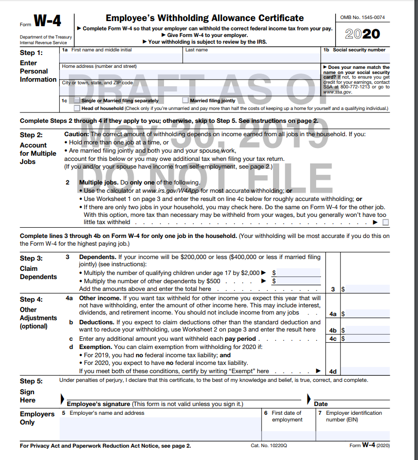 Employee Tax Withholding Form Edd