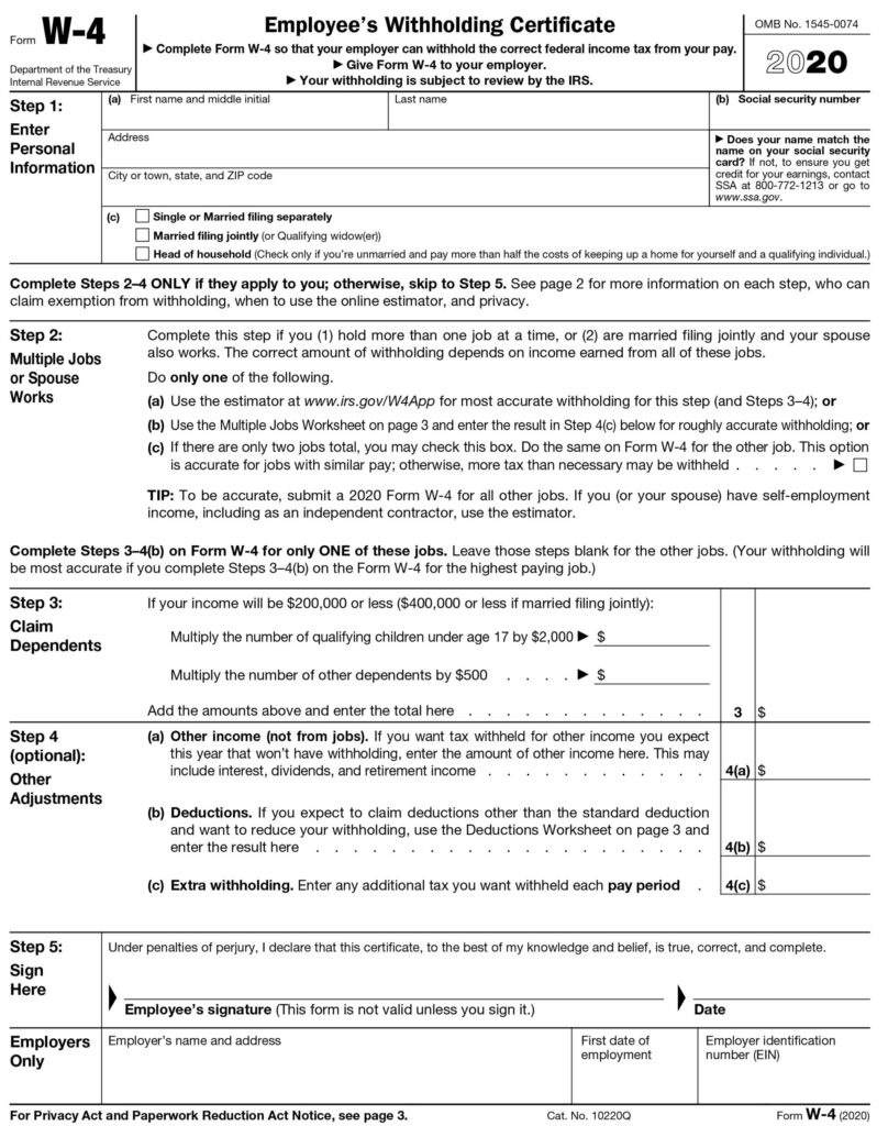 Kentucky Tax Withholding Form 2020 TAXW