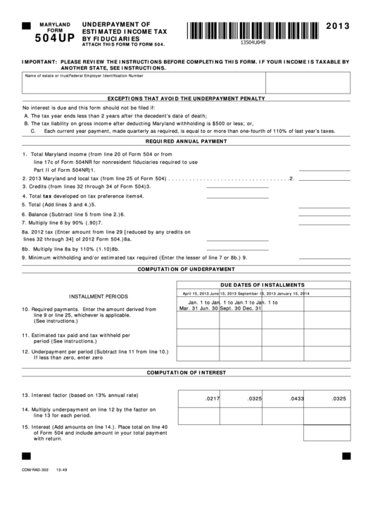 Maryland State Withholding Form