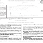 MASSACHUSETTS EMPLOYEE S WITHHOLDING EXEMPTION CERTIFICATE FORM M 4