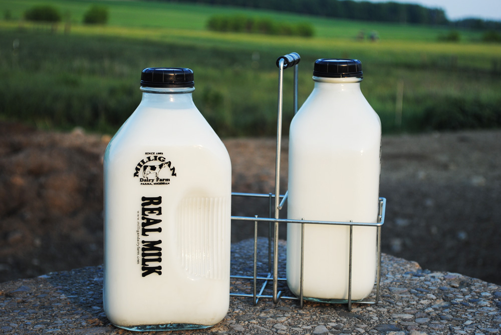 Milligan Dairy Farm Drink Milk In Glass Bottles