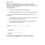 Nc Sales Tax Exemption Form Printable Pdf Download