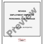 Nevada Employment Employee Personnel File Package Employment