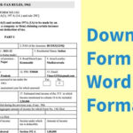 New Form 15G In Word Format For AY 2022 23 Download