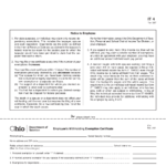 Ohio Form IT 4 Printable Employee s Withholding Exemption Certificate