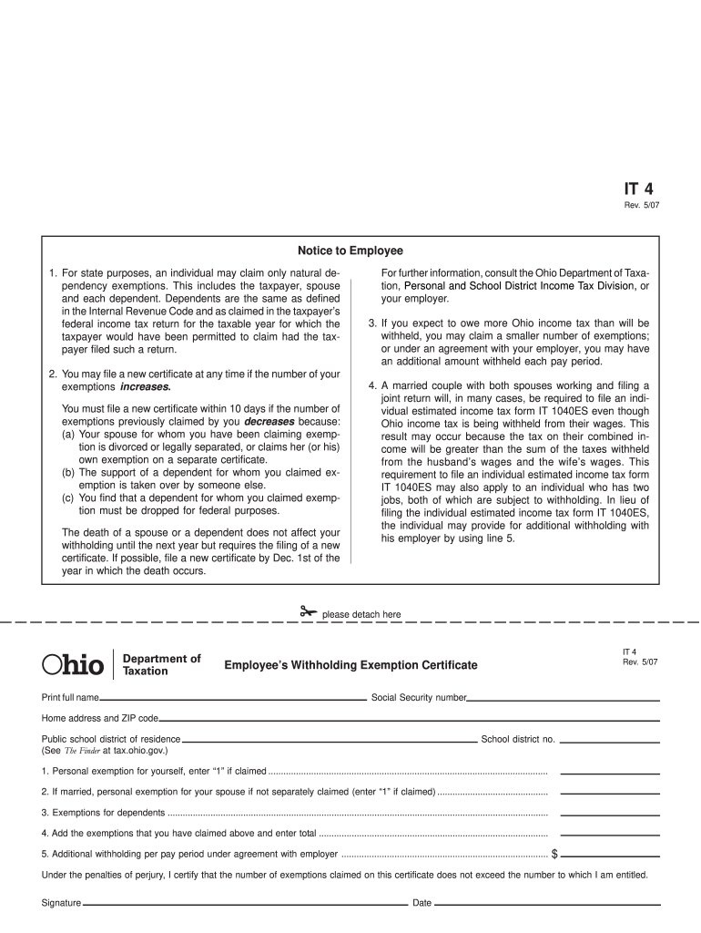 Ohio It 4 Fill Out And Sign Printable PDF Template SignNow