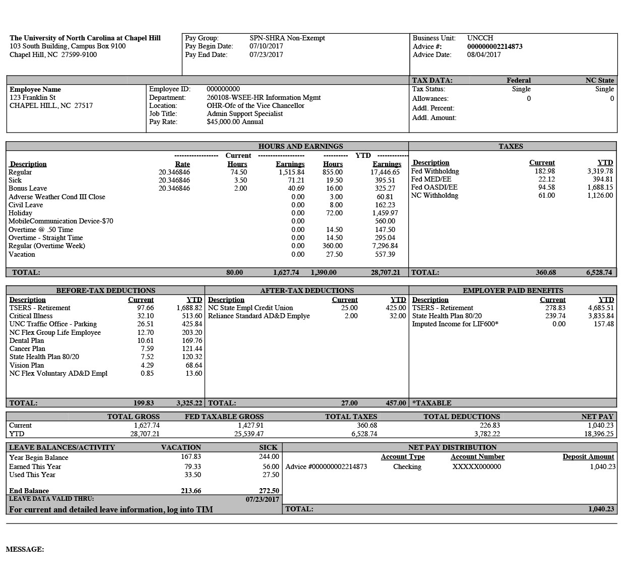 Paystub Finance And Budget