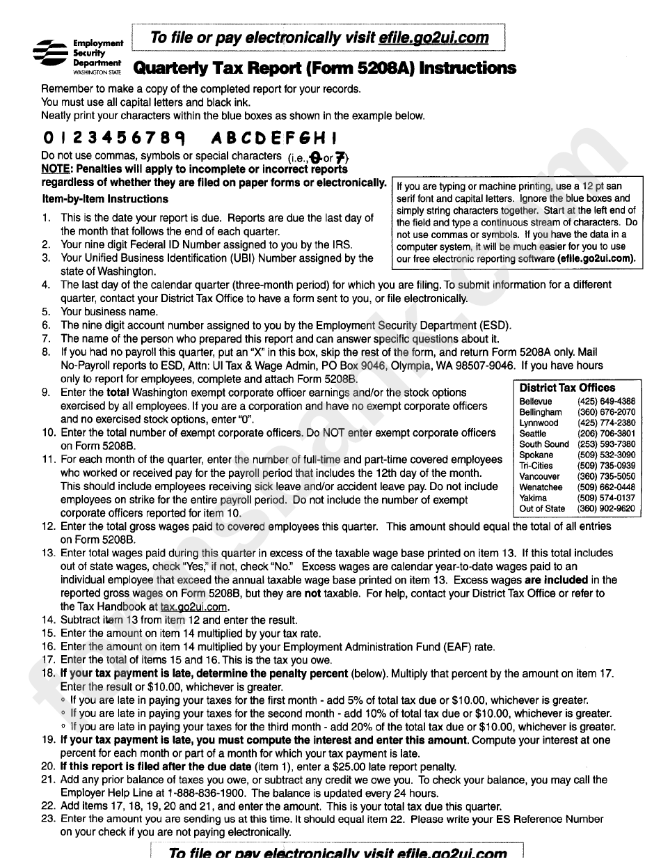 Washington State Withholding Tax Form