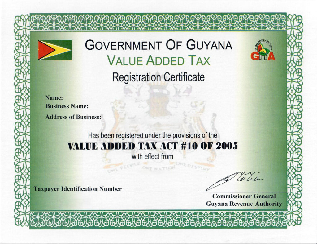 Register For VAT Mandatory Voluntary Guyana Revenue Authority