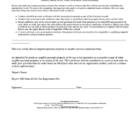 Sales And Use Tax Resale Certificate Template State Of Maryland