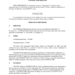 Sample Agreement For Contractor Services Free Download