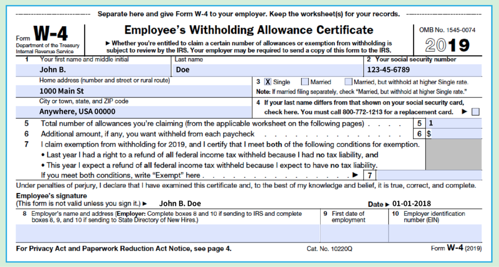 State Of Ohio W4 2019 Form Justgoing 2020