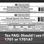 Tax FAQ Should I Use Form 1701 Or 1701A
