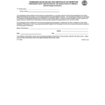 Tennessee Sales Or Use Tax Certificate Of Exemption Printable Pdf Download