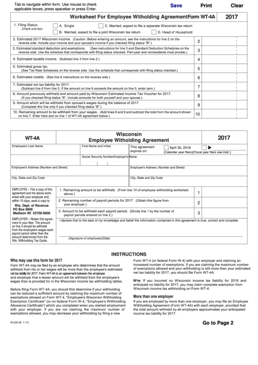 2022 Wisconsin State Withholding Form