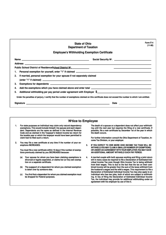 Top Ohio Withholding Form Templates Free To Download In PDF Format