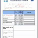 Training Evaluation Form Template Unique Training Course Templates